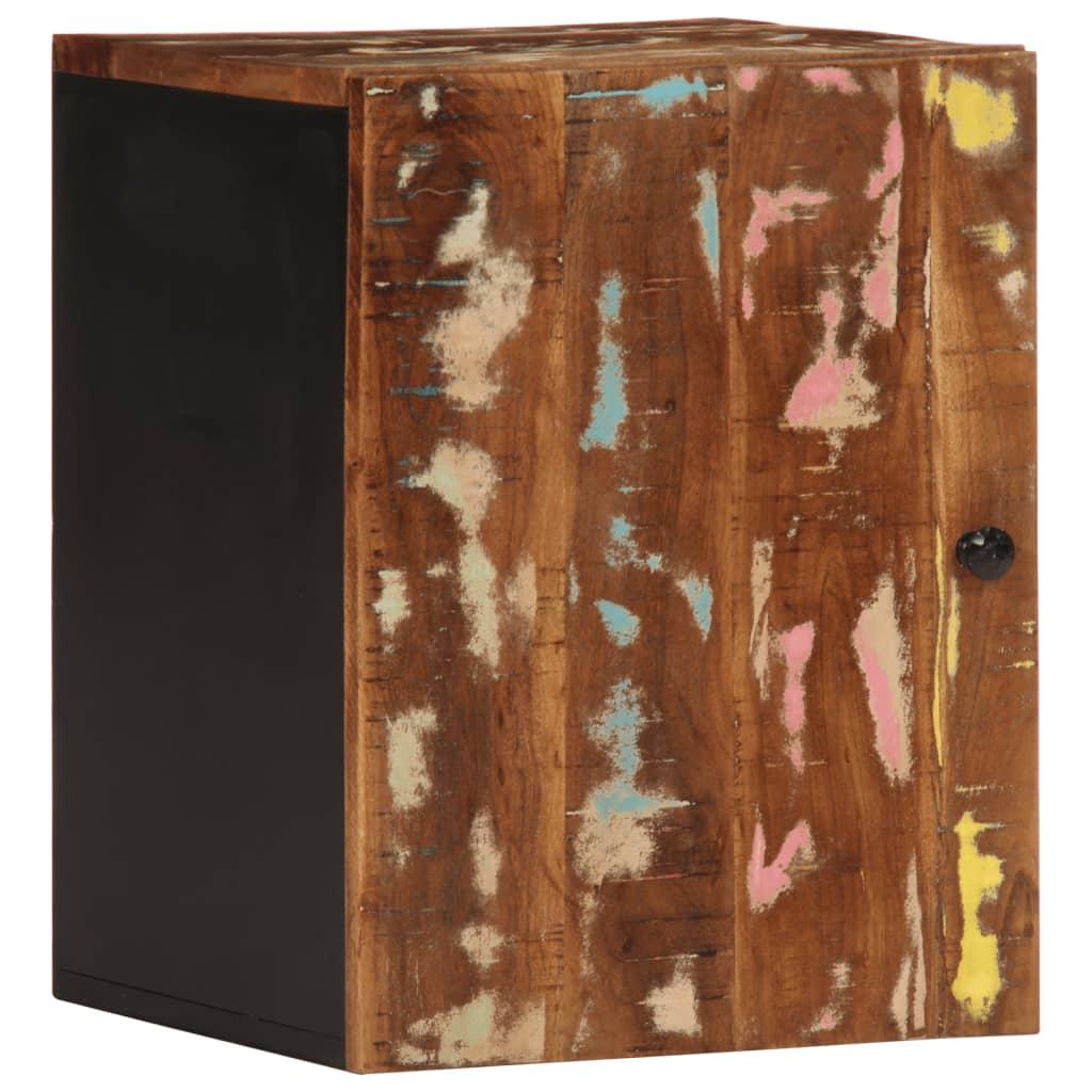 Armario de baño de pared madera maciza reciclada 38x33x48 cm