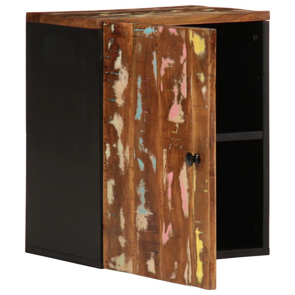 Armario de baño de pared madera maciza reciclada 38x33x48 cm