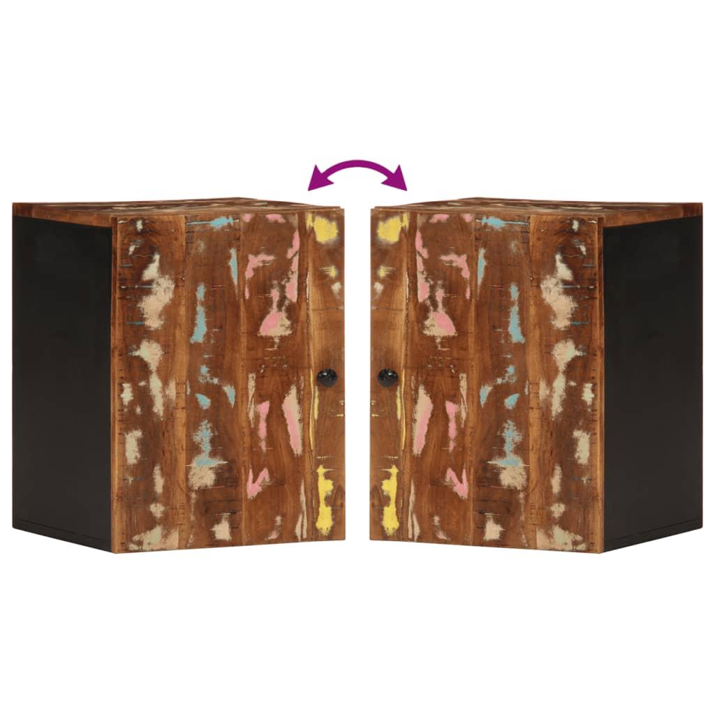 Armario de baño de pared madera maciza reciclada 38x33x48 cm