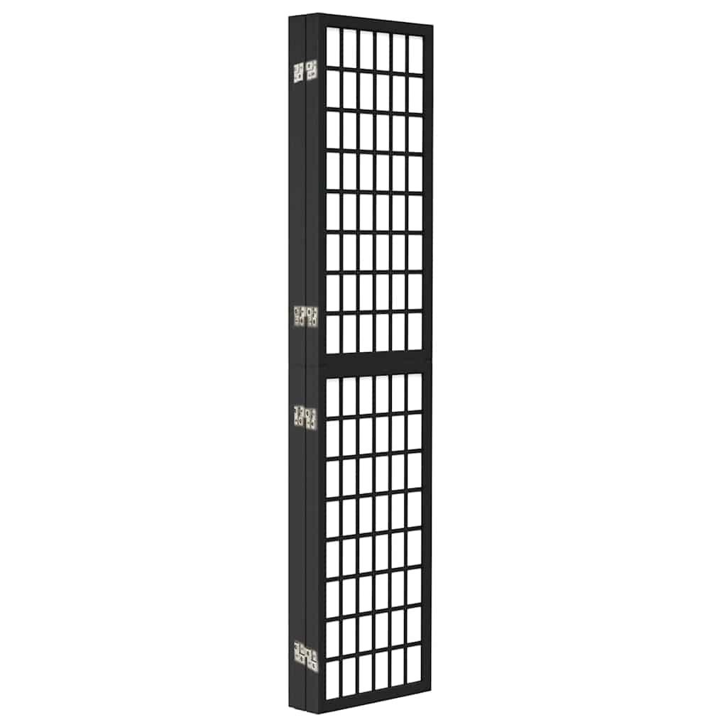 Biombo plegable con 5 paneles estilo japonés blanco 200x170 cm