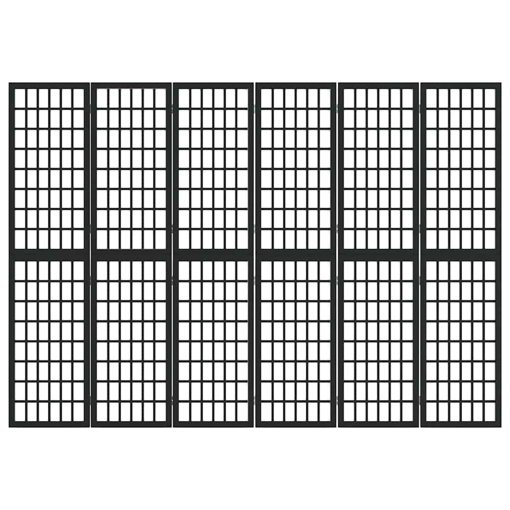Biombo plegable con 6 paneles estilo japonés blanco 240x170 cm