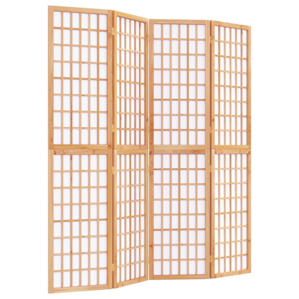 Biombo plegable con 4 paneles estilo japonés 160x170 cm