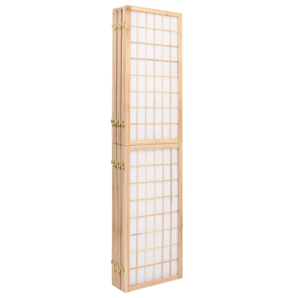 Biombo plegable con 6 paneles estilo japonés blanco 240x170 cm