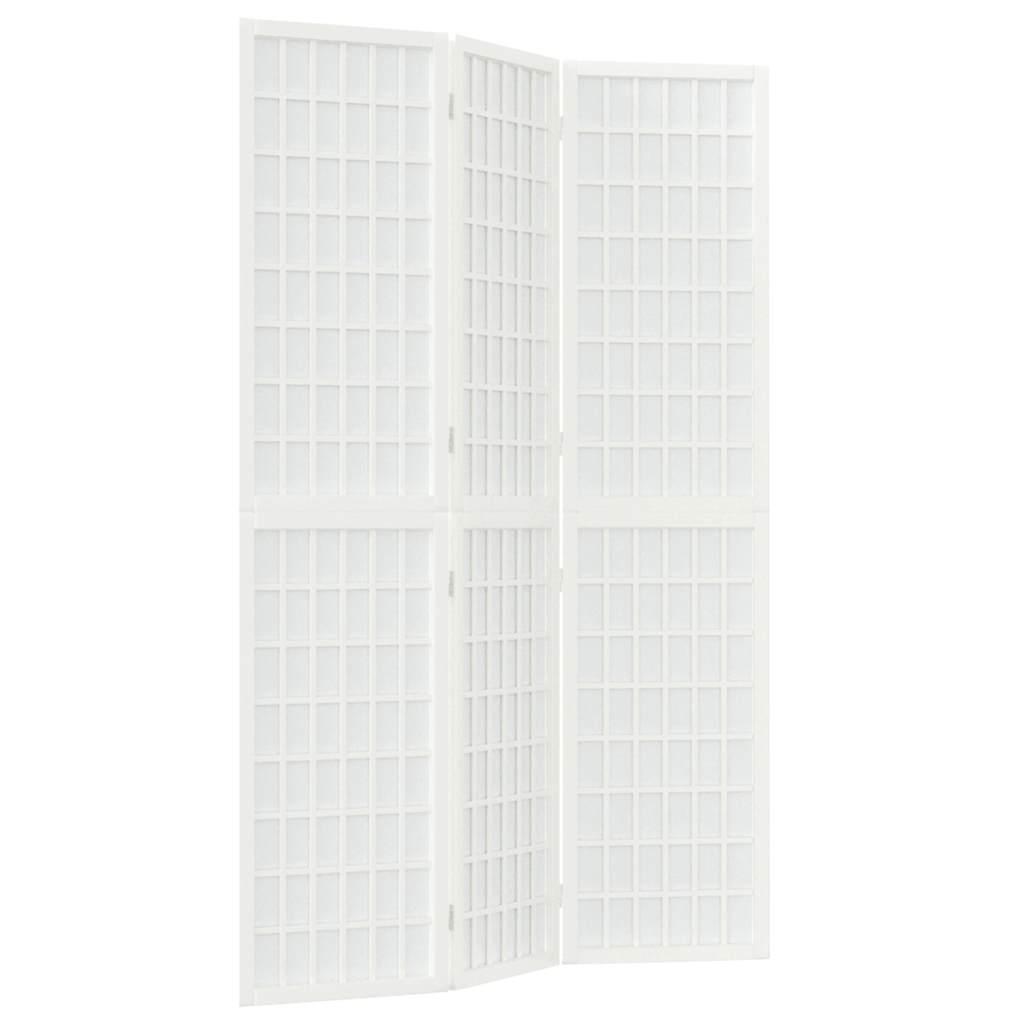 Biombo plegable con 3 paneles estilo japonés blanco 120x170 cm