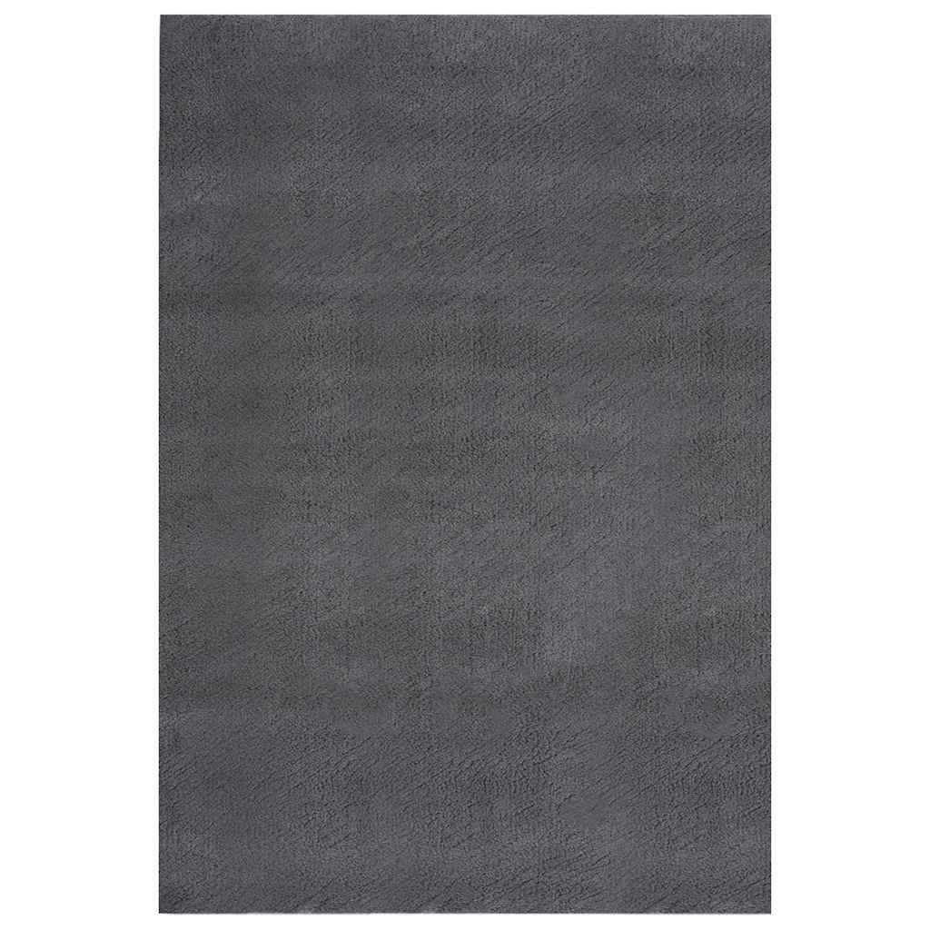 Alfombra de pelo largo color crema y blanco, 240 x 340 cm, poliéster