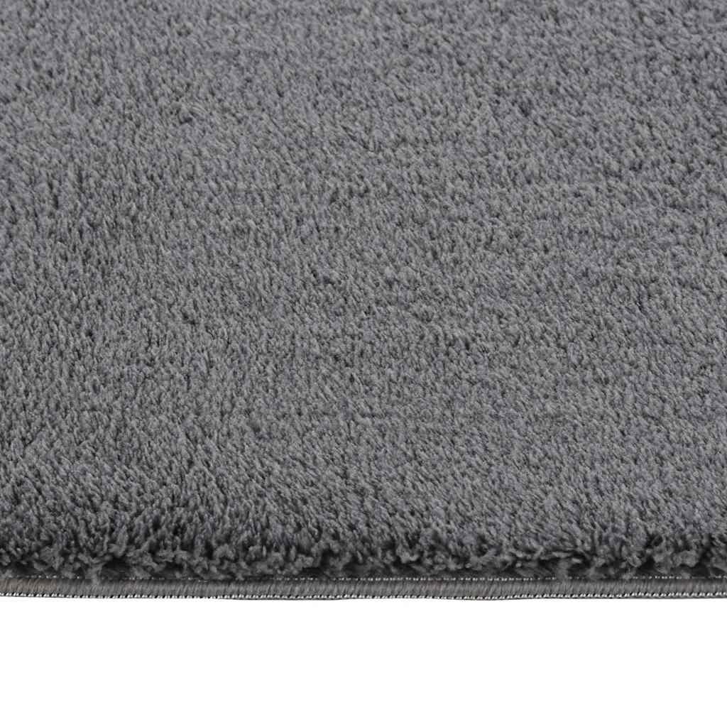 Alfombra de pelo largo color crema y blanco, 240 x 340 cm, poliéster