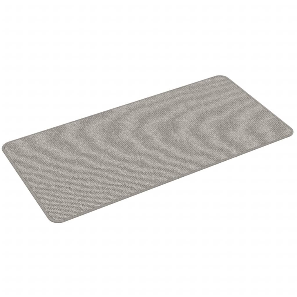Alfombra de pasillo con aspecto de sisal platina 50x100 cm