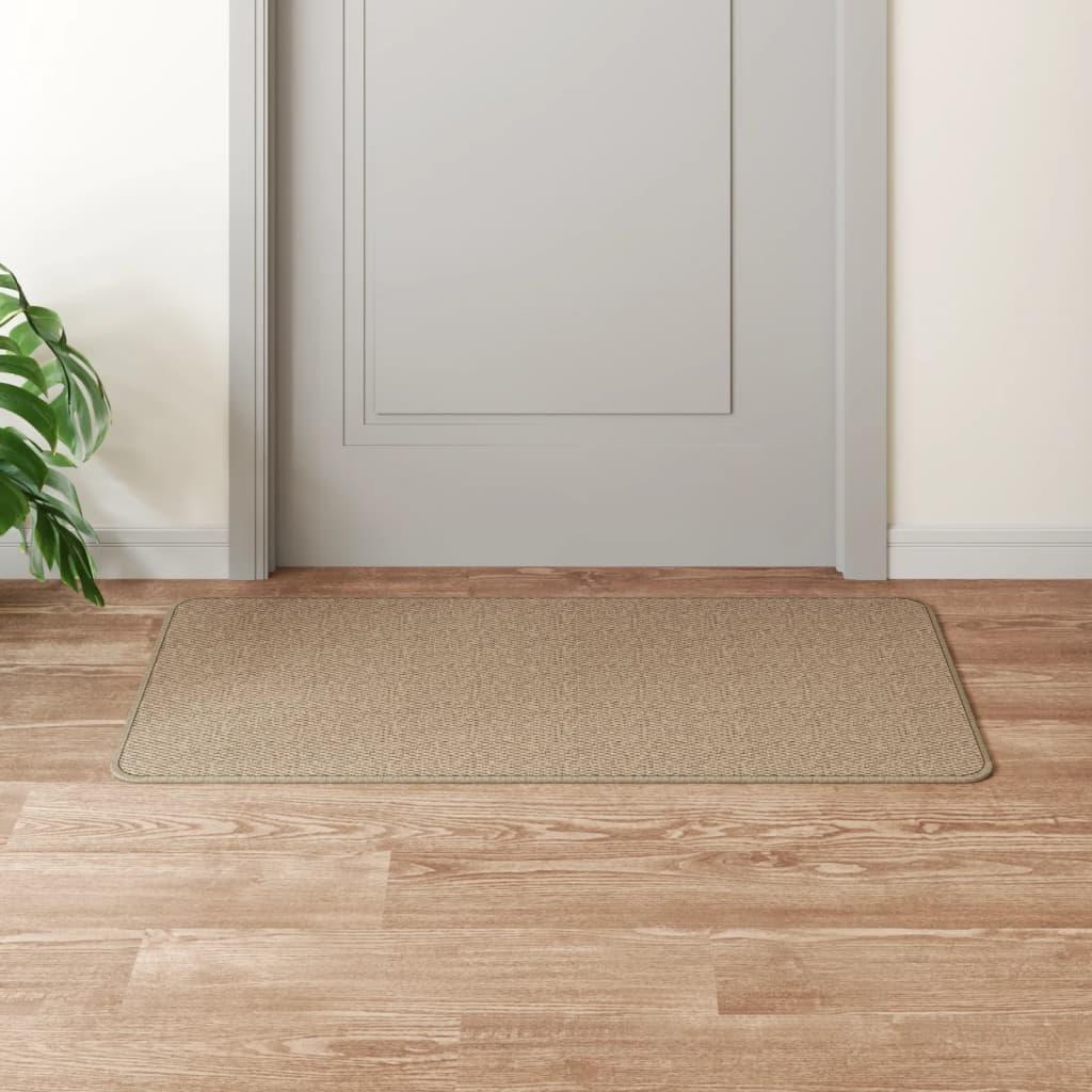 Alfombra de pasillo con aspecto de sisal color arena 80x150 cm