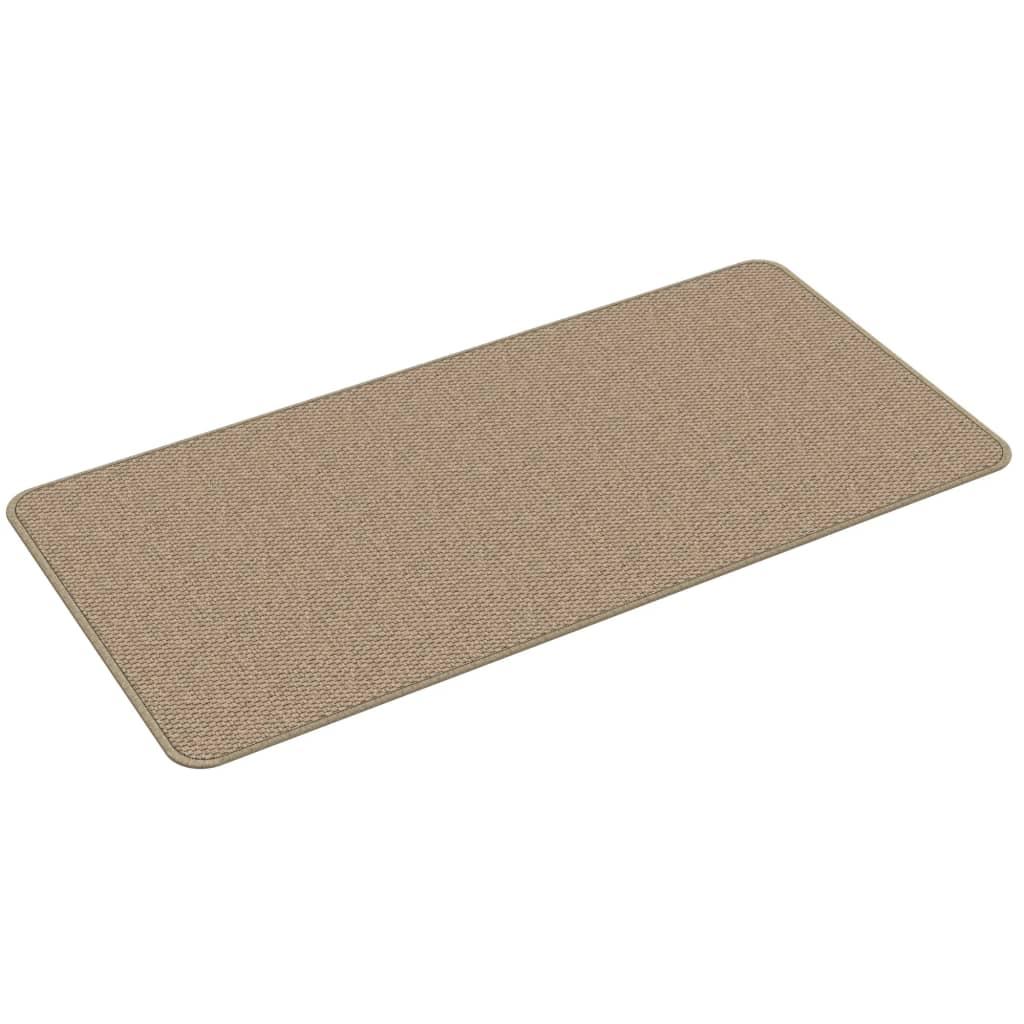 Alfombra de pasillo con aspecto de sisal color arena 80x150 cm