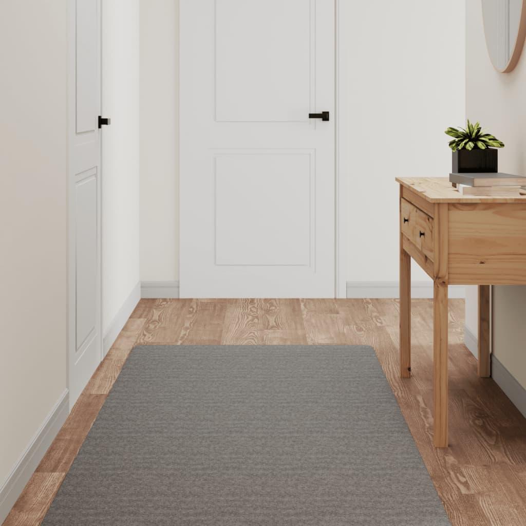 Alfombra de pasillo gris antracita 100x180 cm