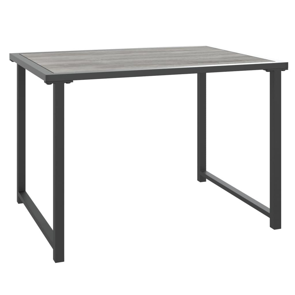 Mesa de jardín de acero gris antracita 100x100x72 cm