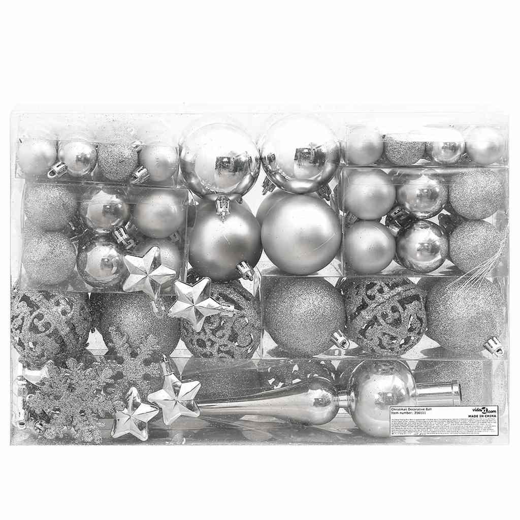 Juego de bolas de Navidad 111 pzas poliestireno