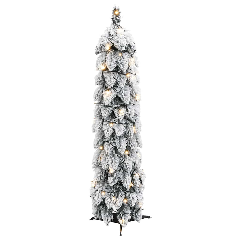 Árbol de Navidad artificial iluminado con 30 LED y nieve 60 cm