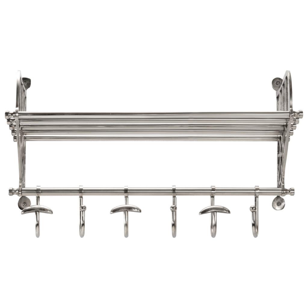 Soporte de equipaje con perchas de pared aluminio