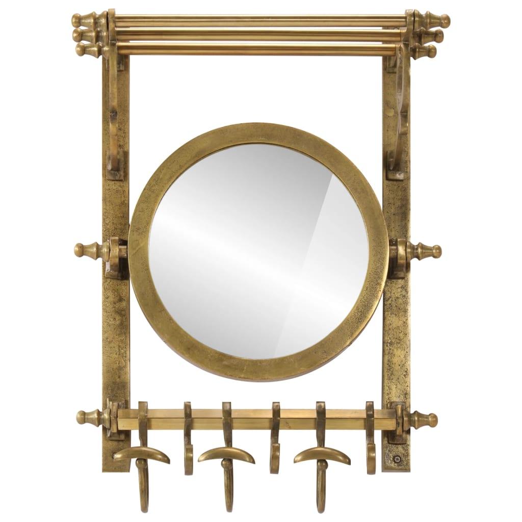 Soporte de equipaje con perchas y espejo de pared aluminio