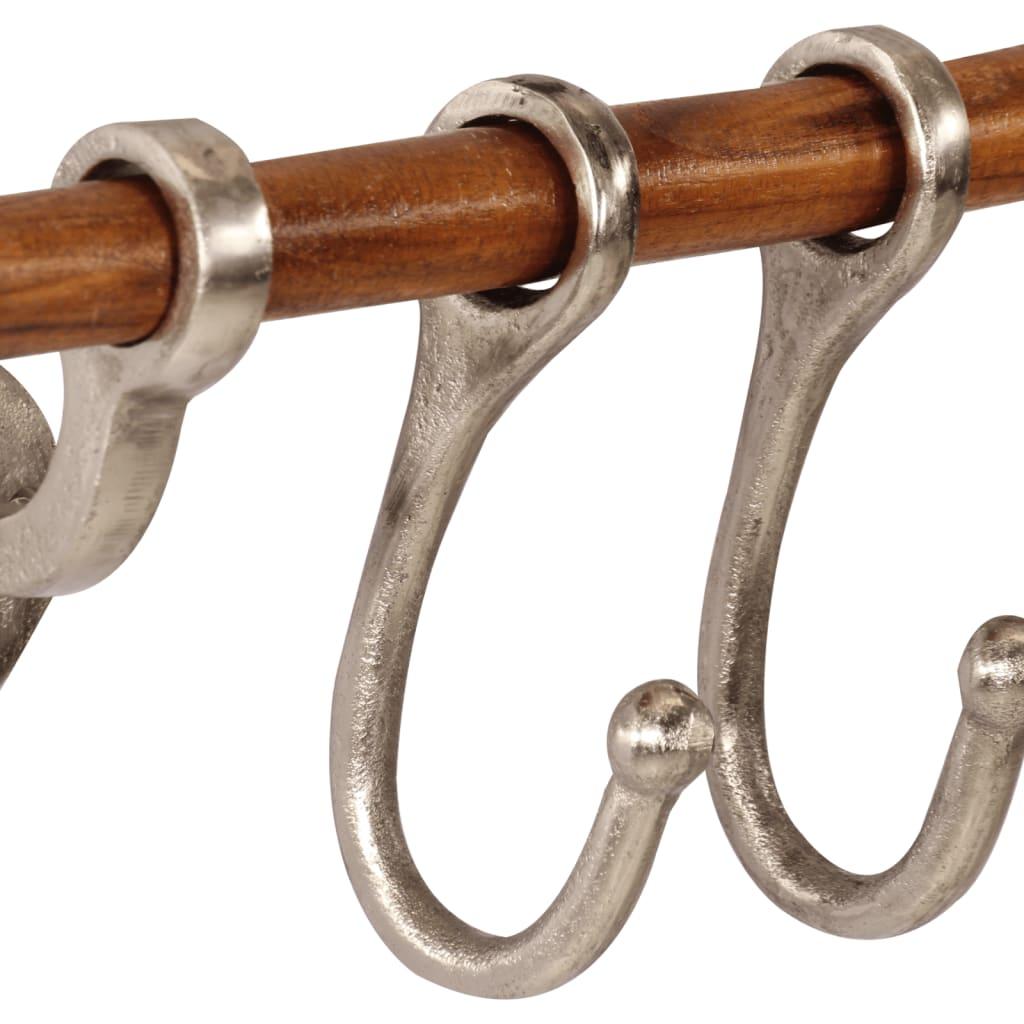 Perchero de pared aluminio 75x15 cm