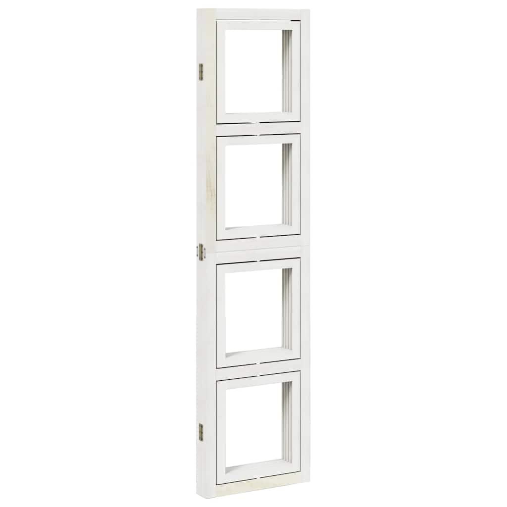 Biombo separador de 4 paneles madera maciza Paulownia