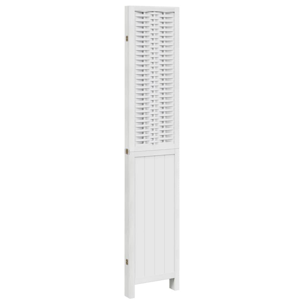 Biombo separador de 4 paneles madera maciza Paulownia