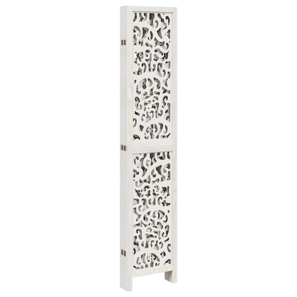 Biombo separador de 6 paneles madera maciza Paulownia