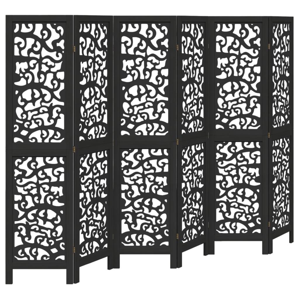 Biombo separador de 6 paneles madera maciza Paulownia