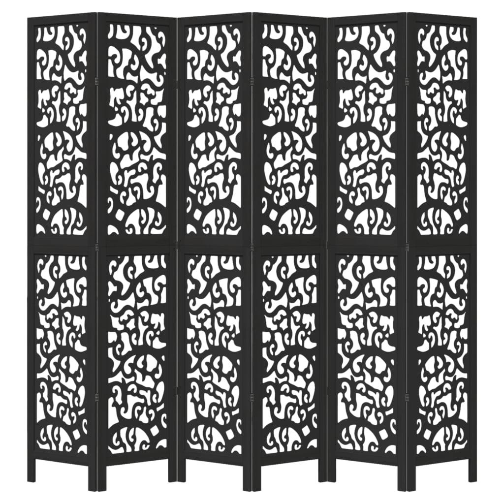 Biombo separador de 6 paneles madera maciza Paulownia