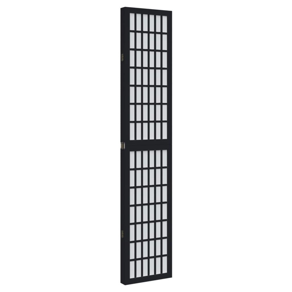 Biombo separador de 4 paneles madera maciza Paulownia blanco