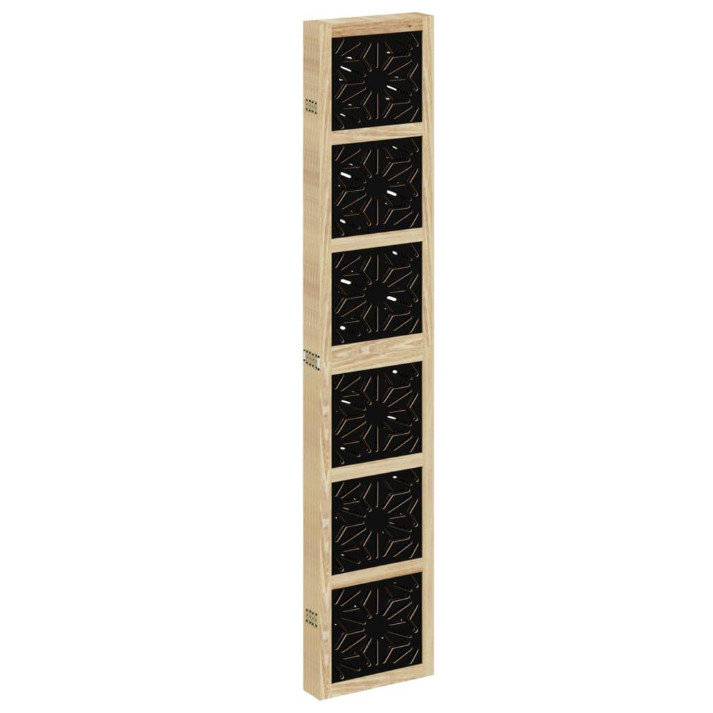 Biombo separador de 6 paneles madera maciza Paulownia