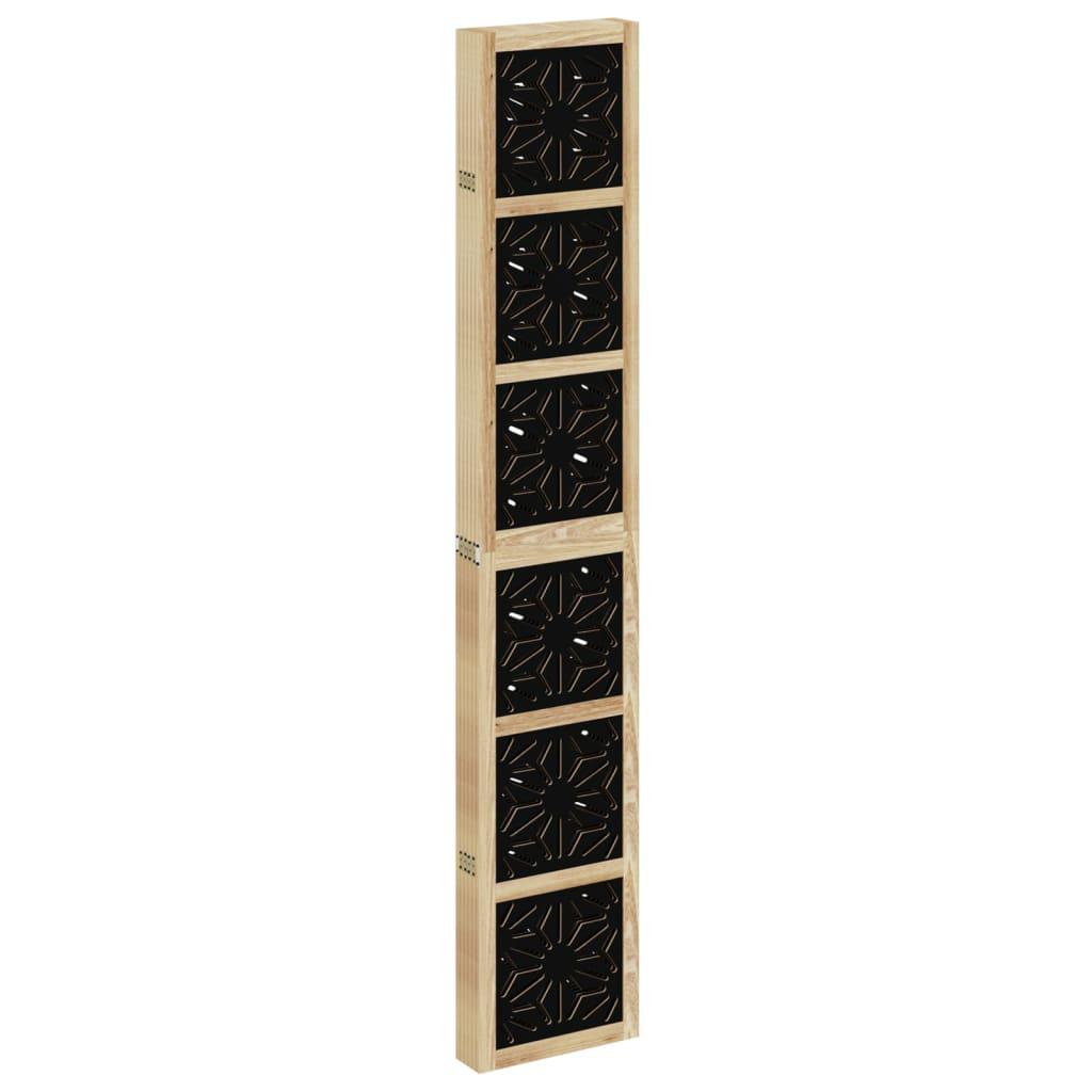 Biombo separador de 6 paneles madera maciza Paulownia