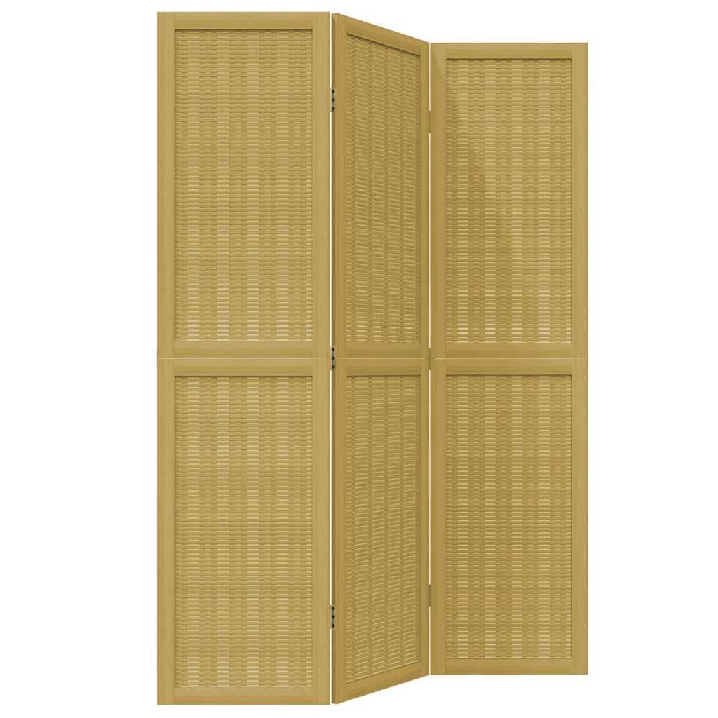 Biombo separador de 3 paneles madera maciza Paulownia