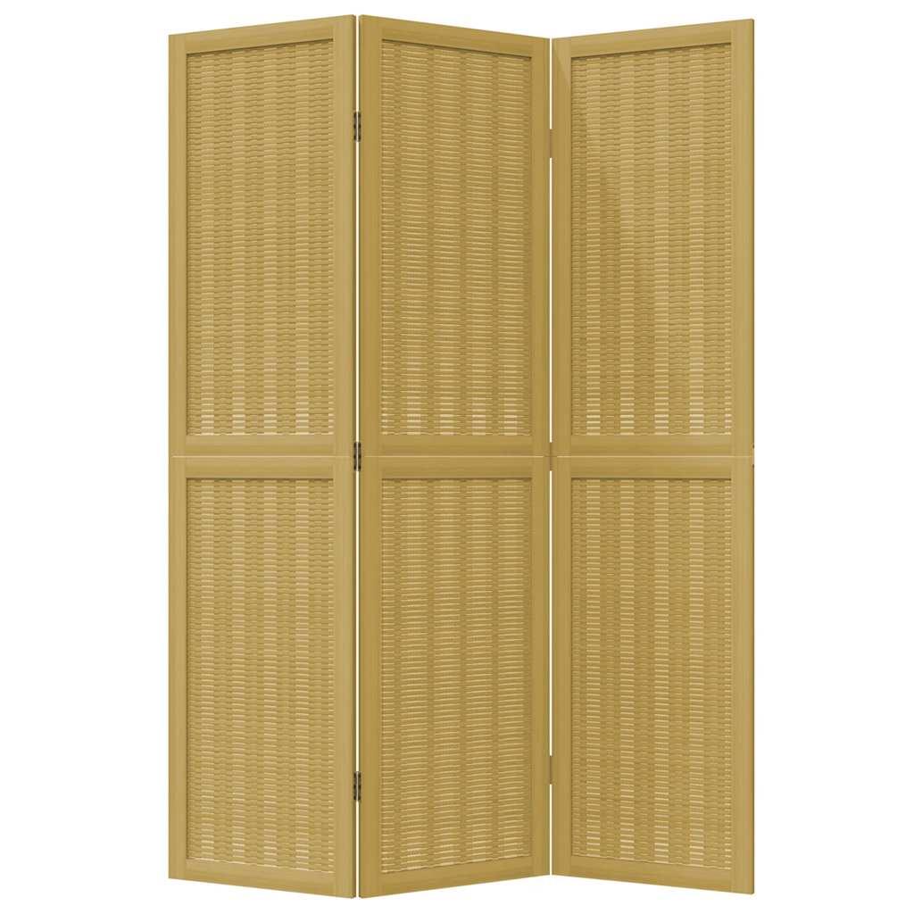 Biombo separador de 3 paneles madera maciza Paulownia