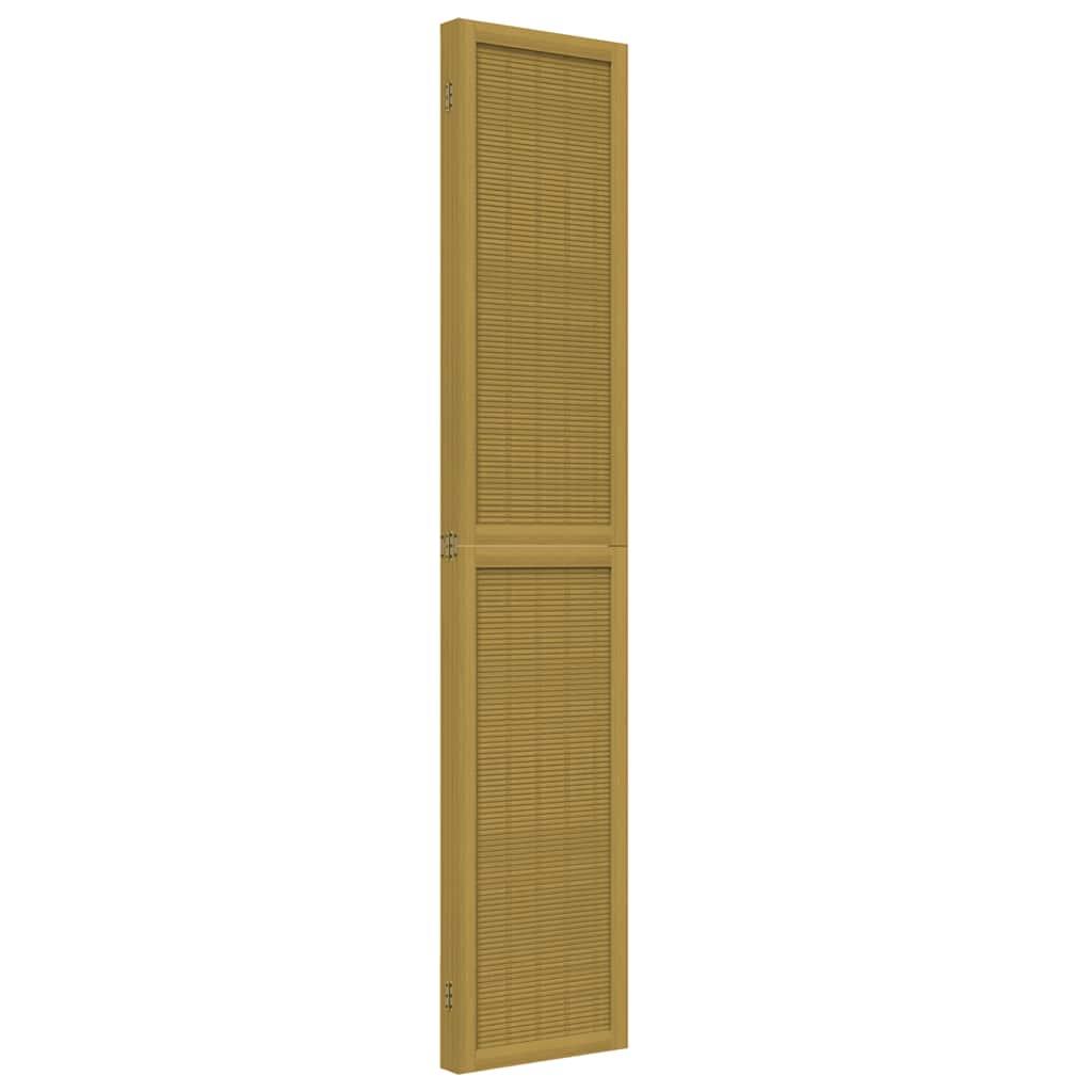 Biombo separador de 4 paneles madera maciza Paulownia