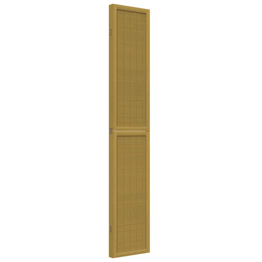 Biombo separador de 4 paneles madera maciza Paulownia