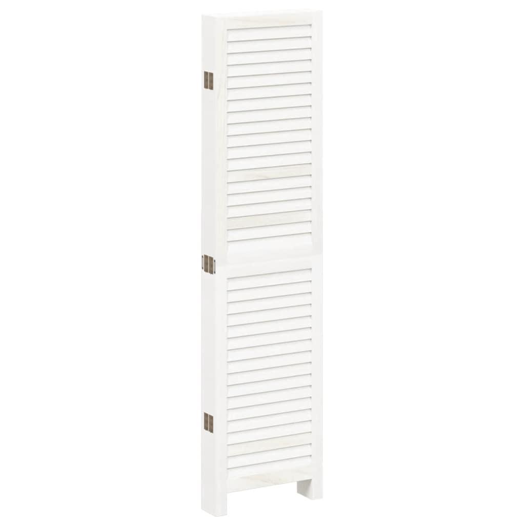 Biombo separador 6 paneles madera maciza Paulownia marrón negro