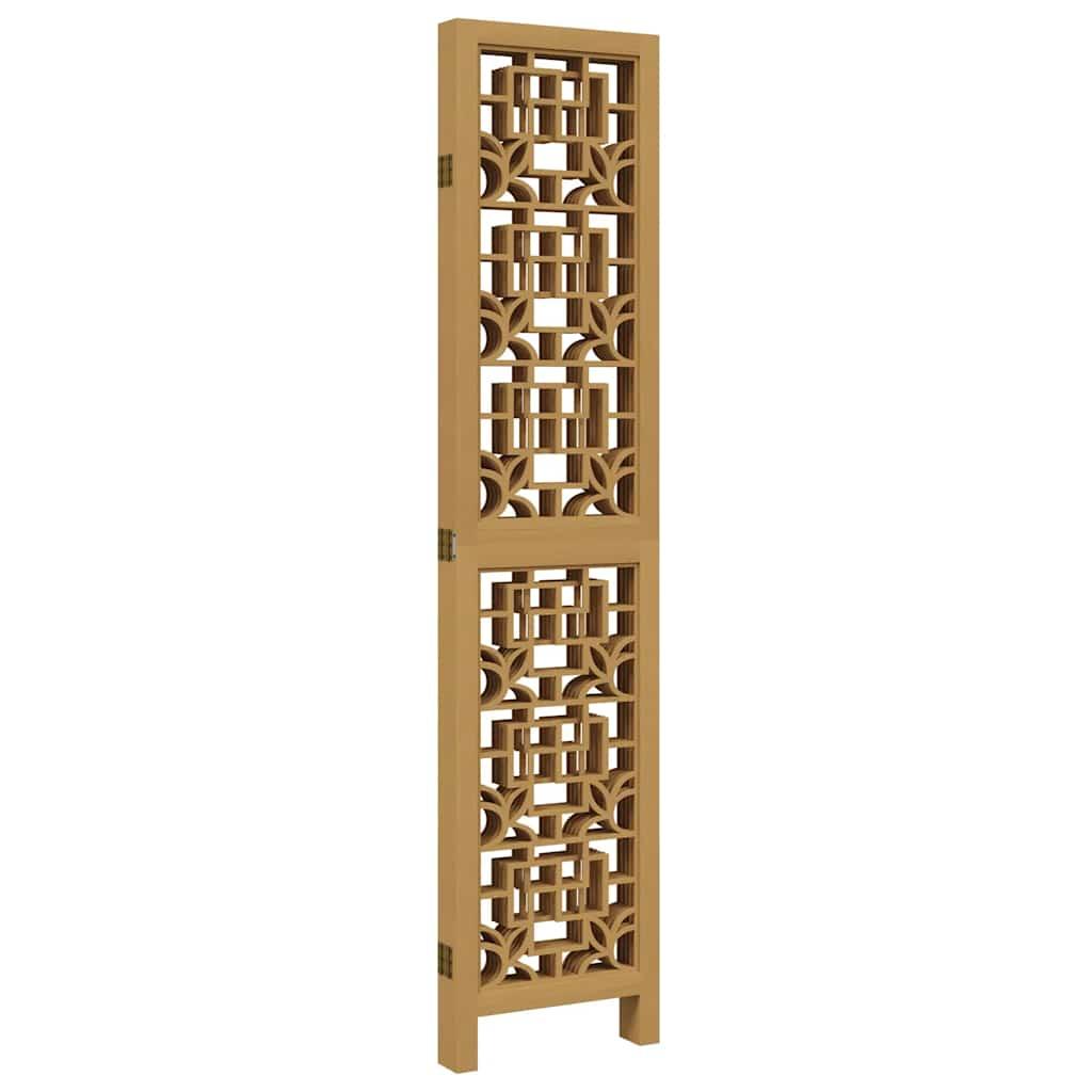 Biombo separador de 5 paneles madera maciza Paulownia