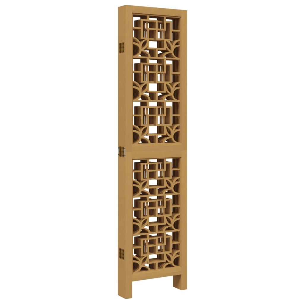 Biombo separador de 6 paneles madera maciza Paulownia