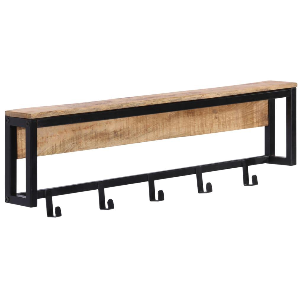 Perchero madera maciza de mango rugosa