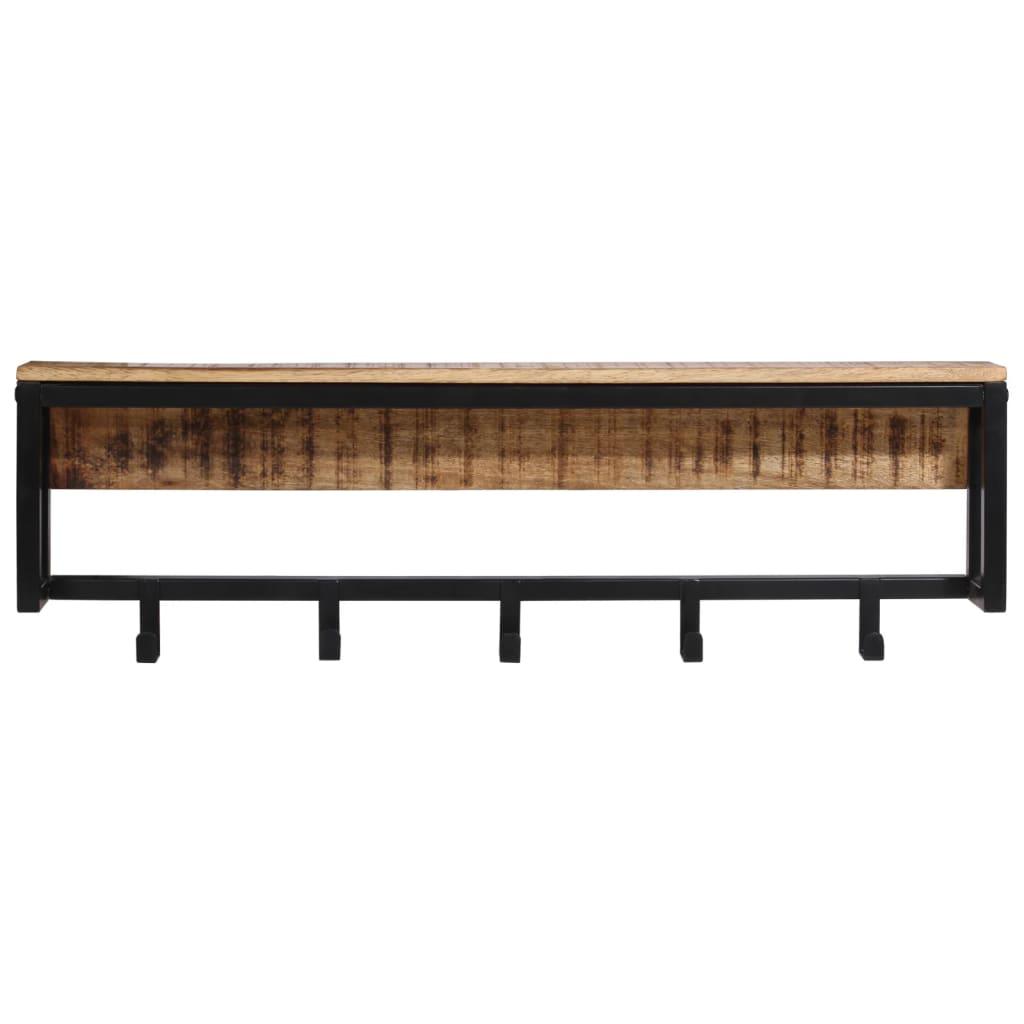 Perchero madera maciza de mango rugosa