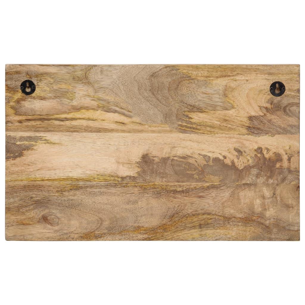 Percheros de pared con 4 ganchos 2 uds madera maciza de mango