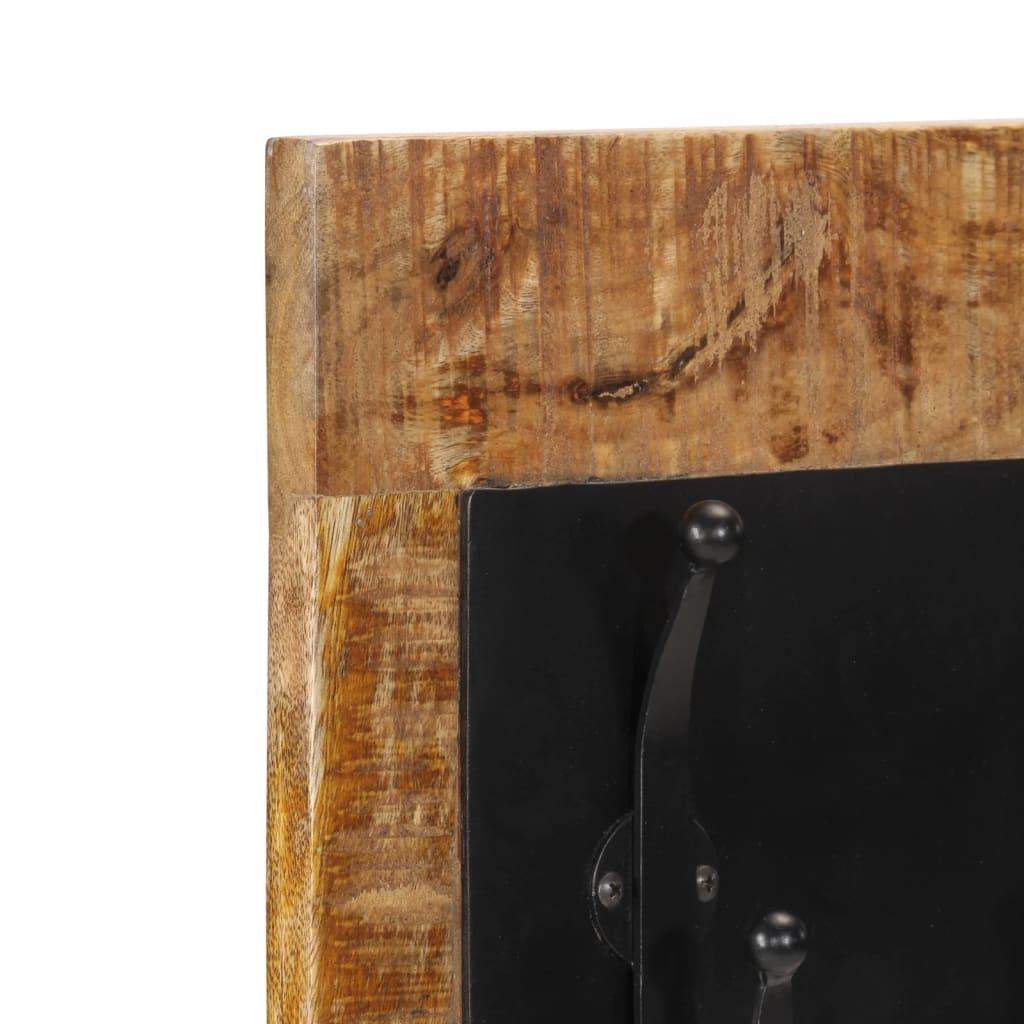 Perchero de pared con 6 ganchos madera maciza de mango