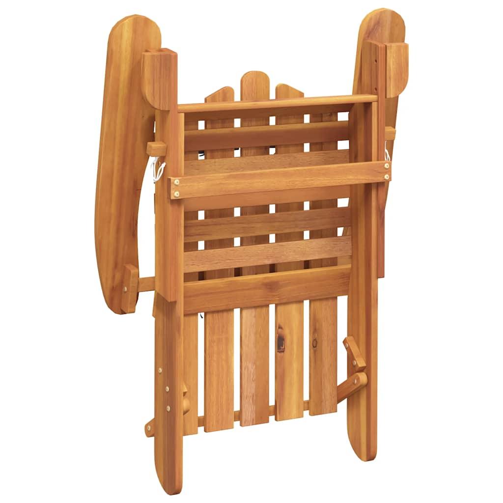 Silla de jardín Adirondack con reposapiés madera maciza acacia