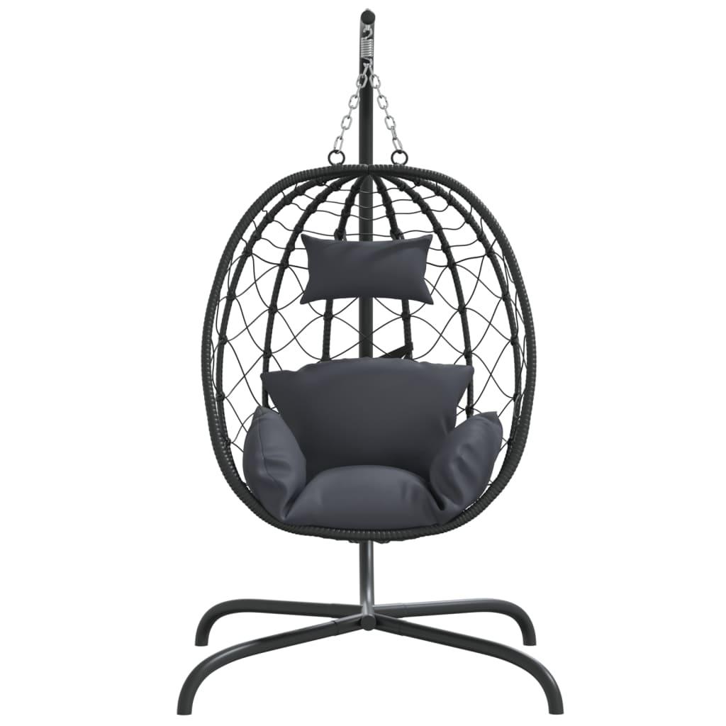Sillón colgante con forma de huevo