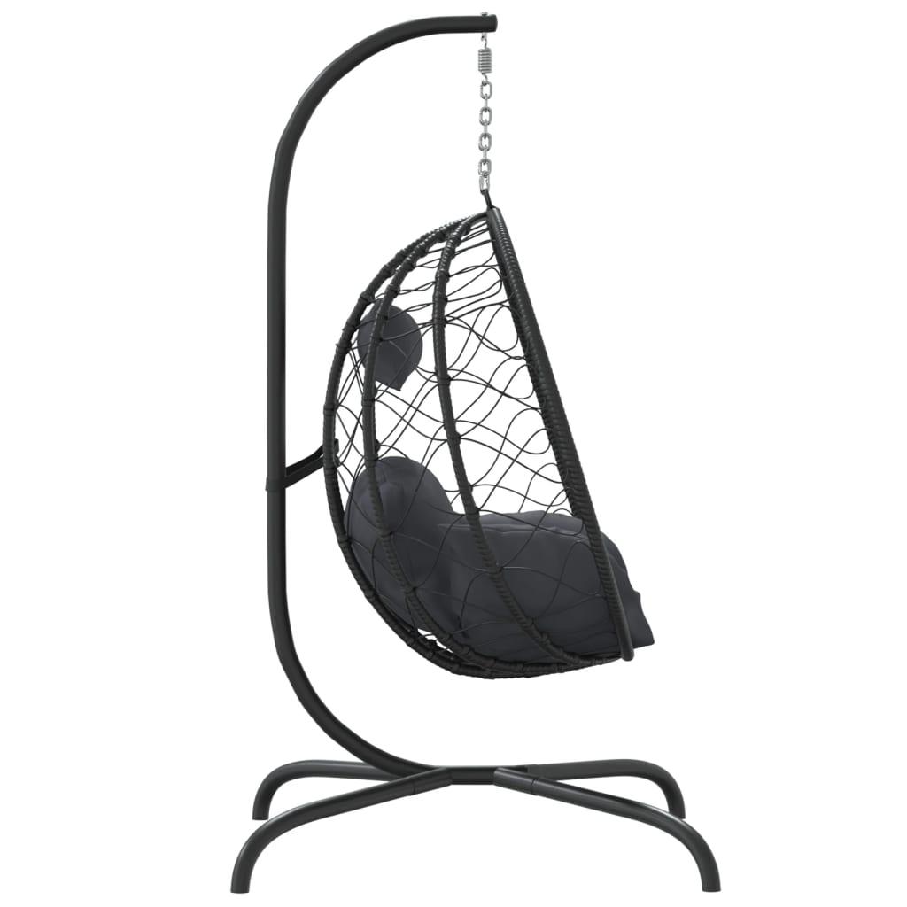 Sillón colgante con forma de huevo