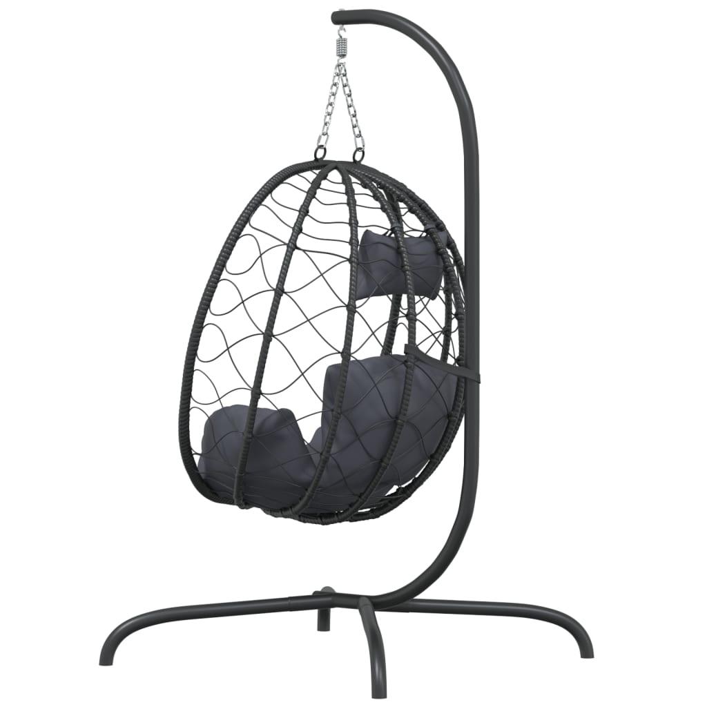 Sillón colgante con forma de huevo