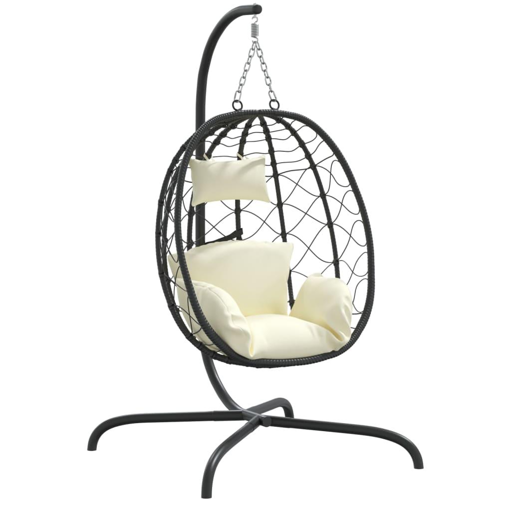 Sillón colgante con forma de huevo