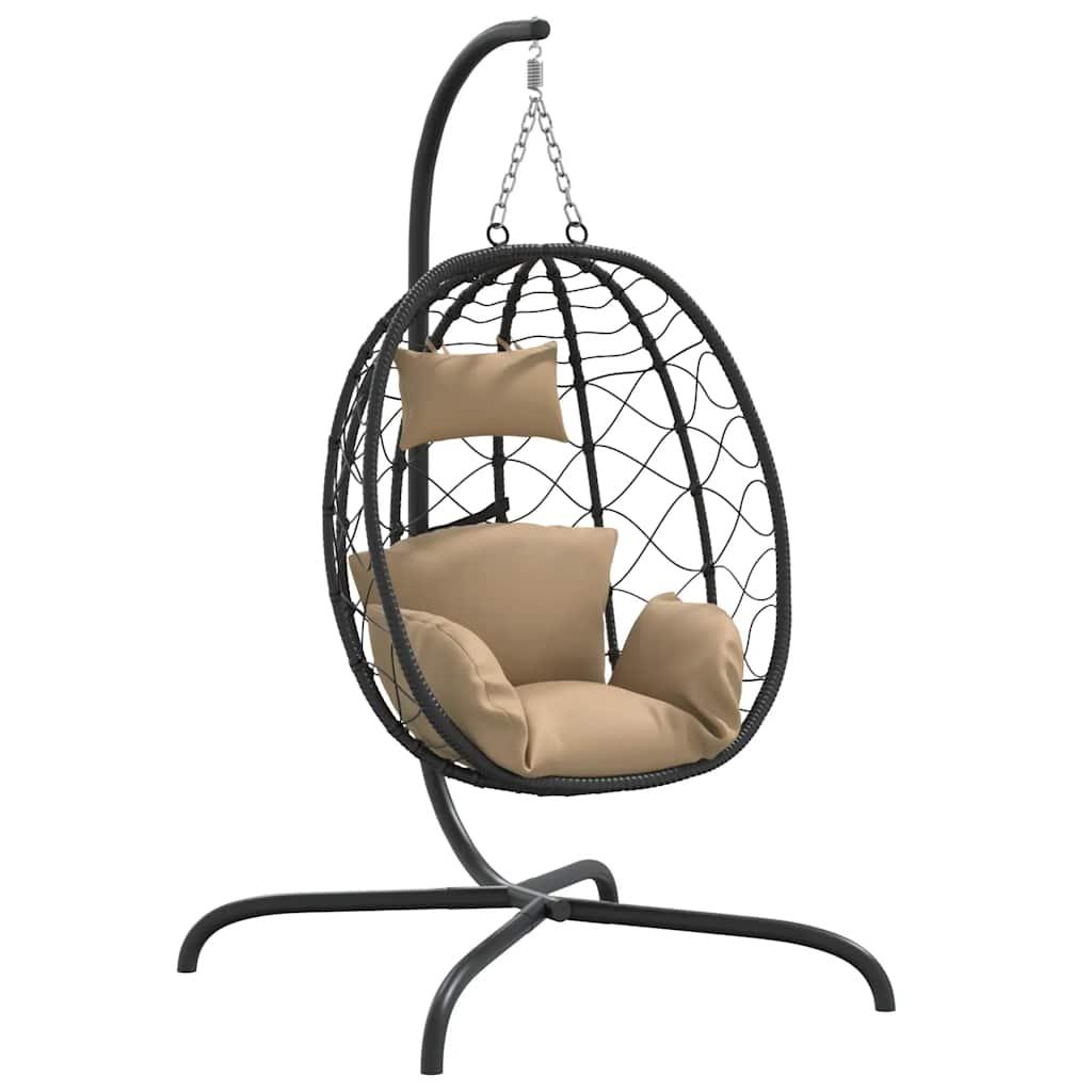 Sillón colgante con forma de huevo