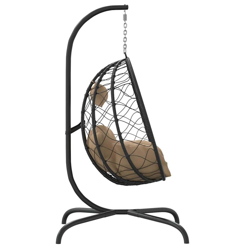 Sillón colgante con forma de huevo