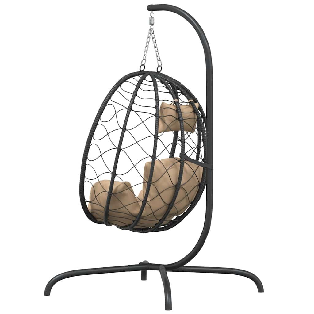 Sillón colgante con forma de huevo