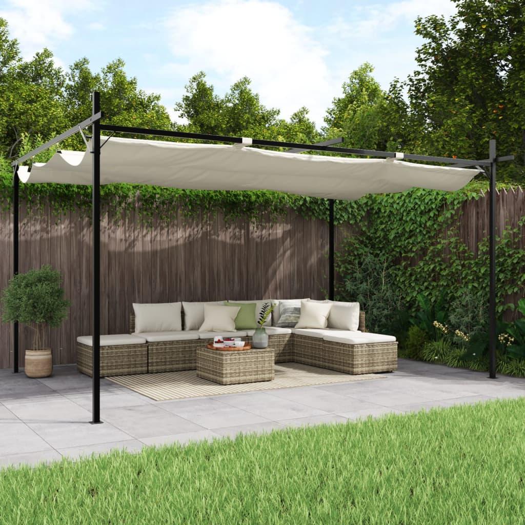 Pérgola con cubierta retráctil
