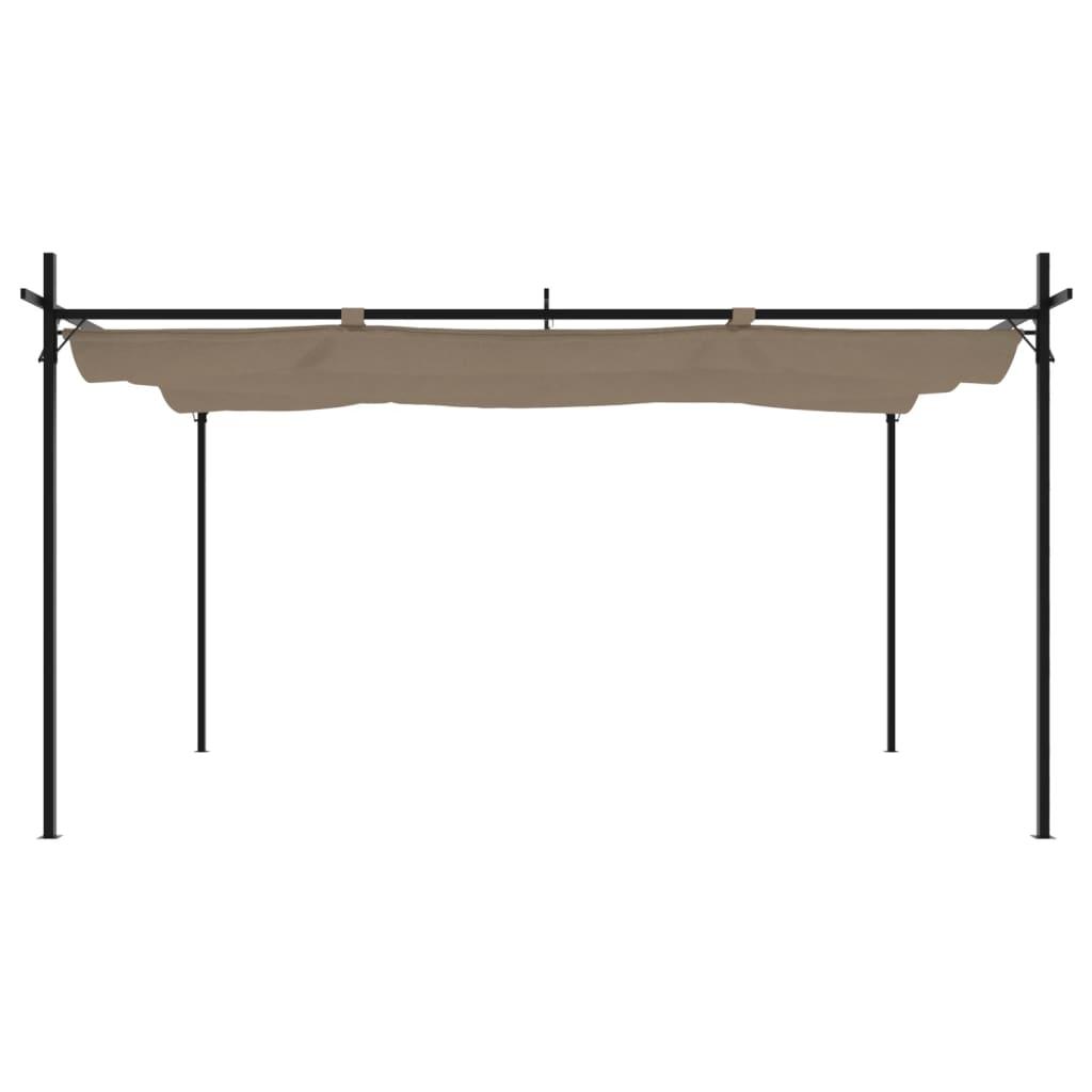 Pérgola con cubierta retráctil gris antracita 295x292x230 cm