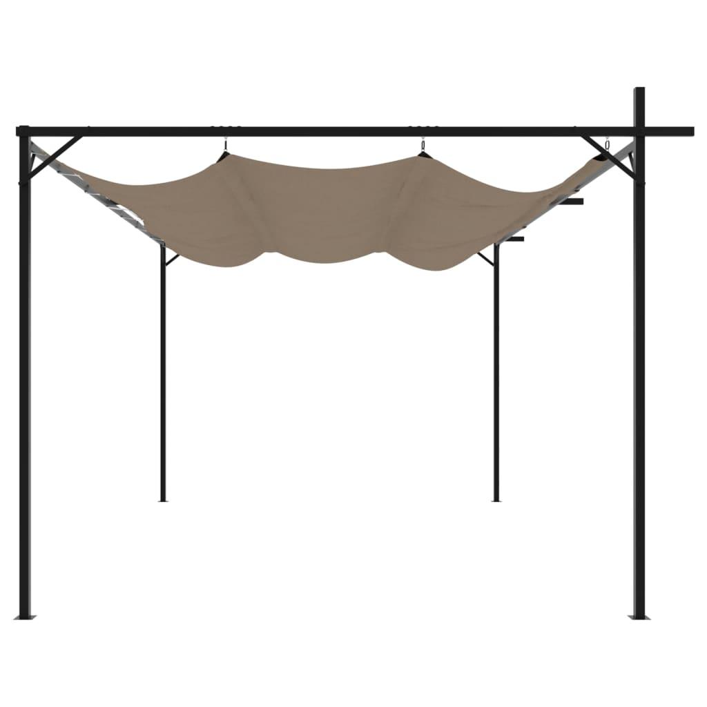 Pérgola con cubierta retráctil gris antracita 295x292x230 cm